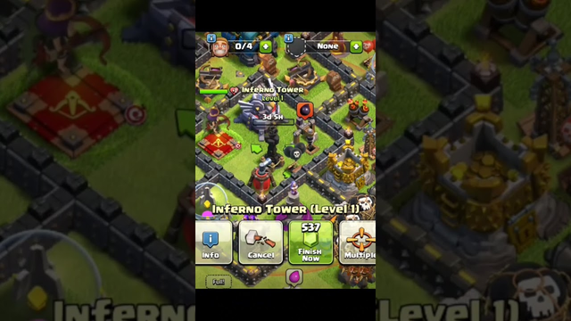 clash of clans gameplay new inferno #bgmi #c#clashofclans #shorts #gaming
