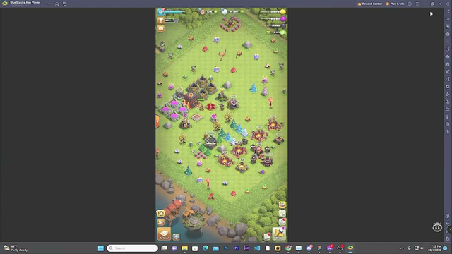Displaying the Clash of Clans App in Portrait Mode
