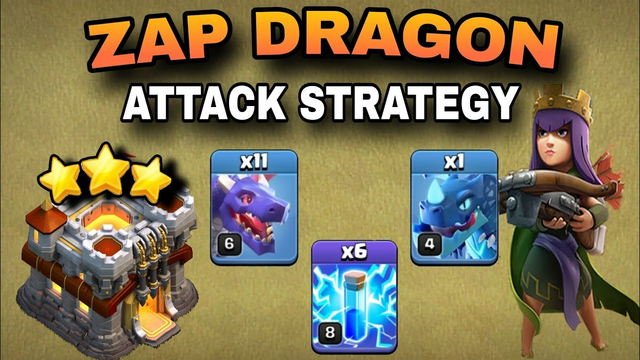 TH11 ZAP DRAGON ATTACK STRATEGY 2023 || TH11 CLAN WAR ATTACK STRATEGY || CLASH OF CLANS