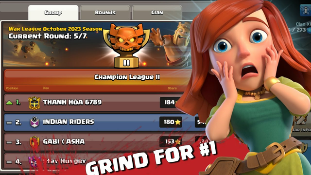 Grind Hard For Champion 1 in CWL (Clash of Clans)