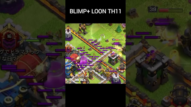 blimp+loon th11 attack clash of clans #shorts #clashofclans