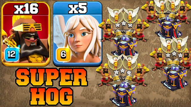 16 Super Hog Rider Attack Strategy - Best Th15 Attack Strategy 2023 Clash OF Clans Town Hall 15