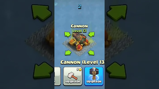 Cannon level 0 to max level || clash of clans
