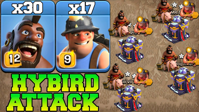 Hybrid BUFFED ATTACK is STRONG !! Th15 Best Of Hybrid War Attack Strategy 2023 - Clash Of Clans