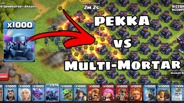 P.E.K.K.A vs Multi-Mortars | Clash of Clans