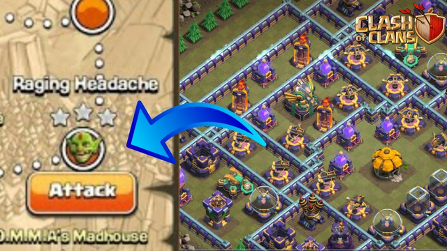 How to 3 Star "RAGING HEADACHE" Single Player Base in Clash of Clans