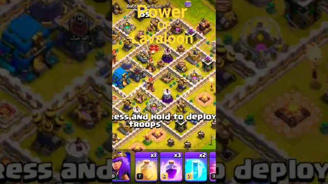 clash of clans # power of lavaloon attack looks this vedio...