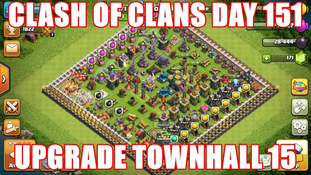 CLASH OF CLANS 7 DAYS LEFT TO UPGRADE TOWNHALL 15