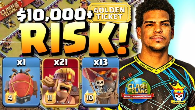 Loope takes $10,000 RISK with NEW ATTACK in Clash Worlds Qualifier FINAL ROUND! | Clash of Clans