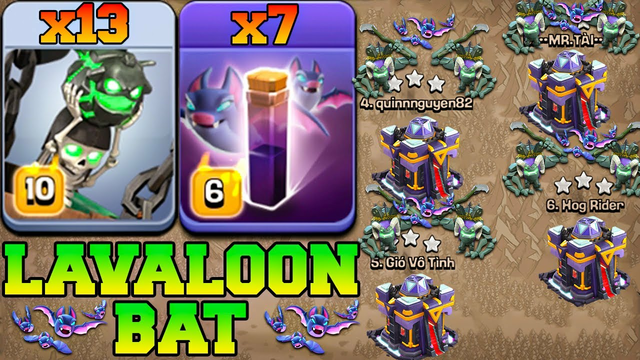 New Lavaloon Attack Strategy With Bat !! Best Th15 Attack Strategy 2023 Clash OF Clans Update