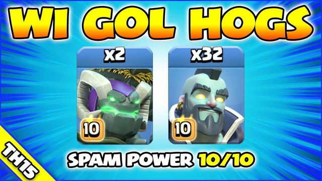 Witch Golem + Wizard Hogs are UNSTOPPABLE!!! TH15 Attack Strategy (Clash of Clans)