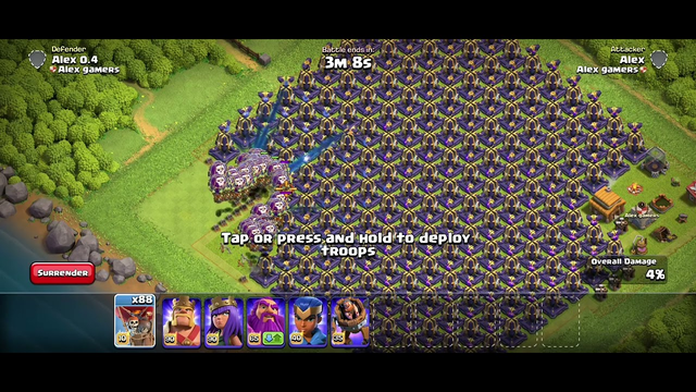 Can 200 *Max* troops can defeat 200 *Max* Monoliths / Clash of Clans