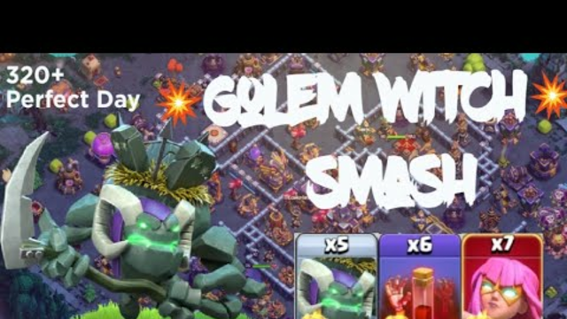 Golemwitch Earthquake smash th15 attack|legend league attack|clash of clans