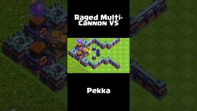 PEKKA VS RAGED MULTI CANNON - CLASH OF CLANS (COC) SUPERCELL #cocshorts #shortsfeed #clashofclans