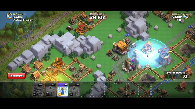 How to speedrun dh4 Golem Quarry (default) in Clash of clans