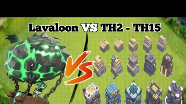Lavaloon vs All Townhall (TH2 - TH15) | clash of clans | lavaloon army