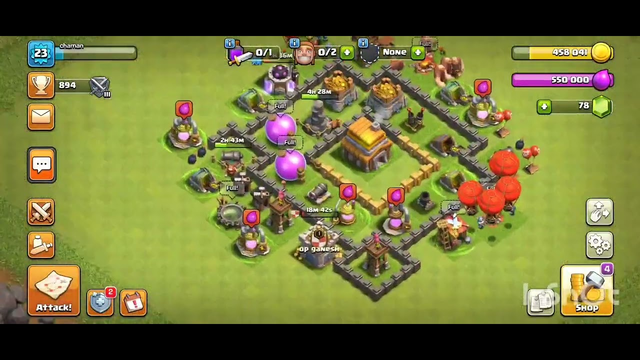 Distroy town hall 5 in clash of clans