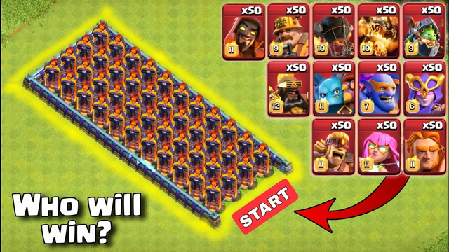 Inferno Tower Base vs SUPER Troops | Clash of Clans #clashofclans