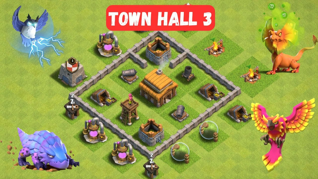 Town Hall 3 vs Every Max Level Pet - Clash Of Clans