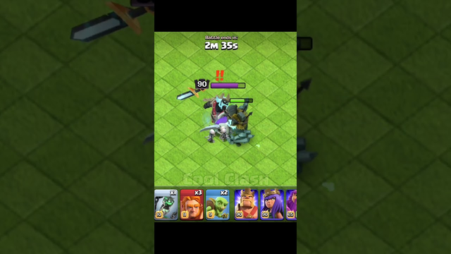 Witch Golem vs Barbarian King - Clash of Clans #coc #clashofclans #cocshorts