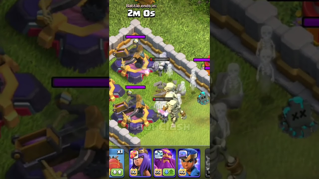 Witch Golem vs Xbow - Clash of Clans #coc #clashofclans #cocshorts