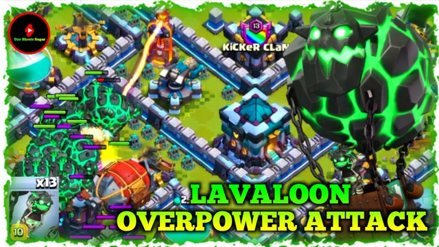 Clash of clans lavaloon overpower attack || Unstoppable LavaLoon Attack Strategy