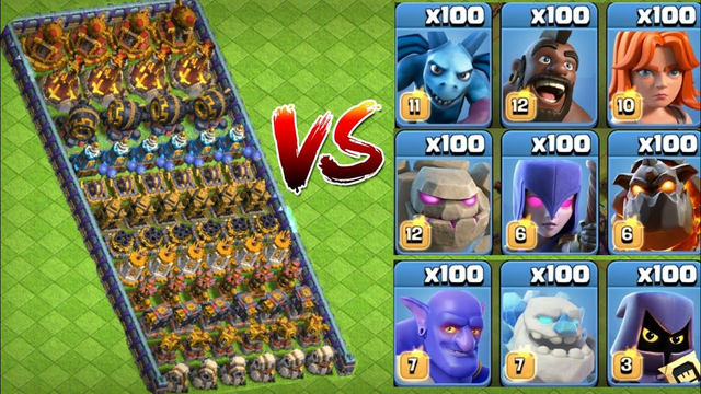 Coc Clan Capital Max Defense Formation vs All Dark Elixir Troops [Part-2] Clash of Clans |