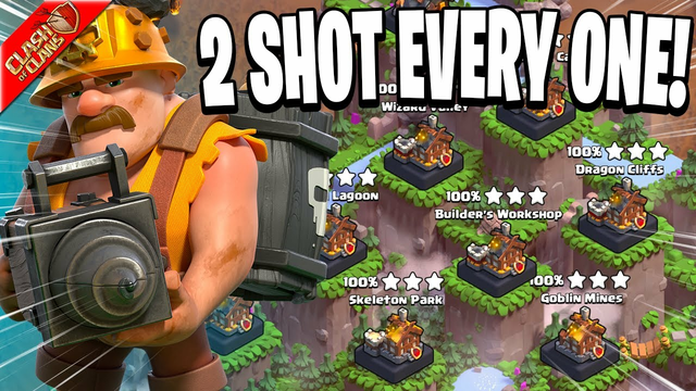 Super Miners 2 Shot EVERY District in the Clan Capital! - Clash of Clans