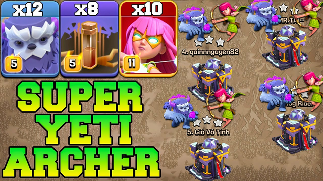 Th15 Yeti Super Archer Attack Strategy With Earthquake   Best Th15 Attack Strategy 2023 COC