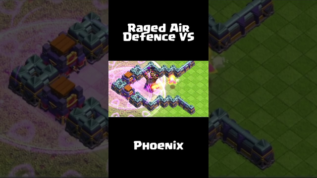 PHOENIX VS RAGED AIR DEFENCE - CLASH OF CLANS (COC) SUPERCELL #cocshorts #shortsfeed #clashofclans