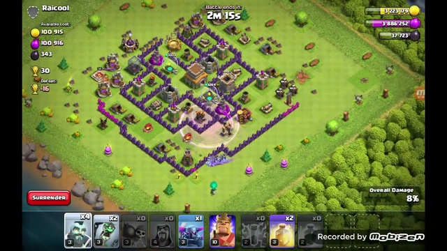 doing an attack in clash of clans