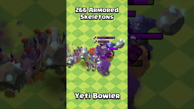 Who Can Stop 266 Armored Skeletons? | Armored Skeletons VS Every Troop | Clash of Clans
