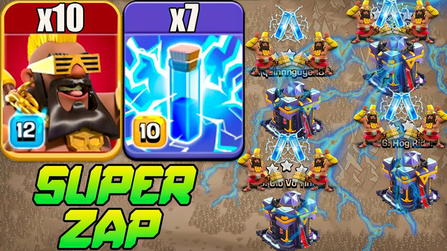 Super Hog Rider Attack Strategy With Zap Spell !! Super Hog Th15 Attack Strategy - Clash of Clans
