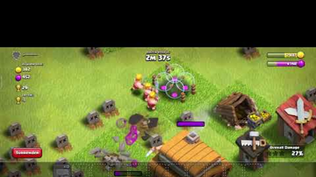 First Battle In COC | Clash Of Clans | Day 1 - Level 4