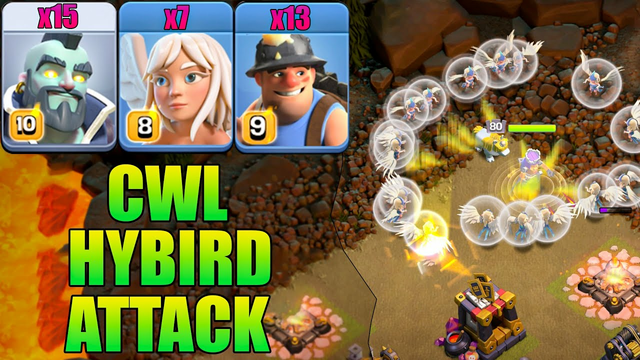 CWL New Hybird Attack Strategy 2023 !! Best TH15 Attack - Clash Of Clans