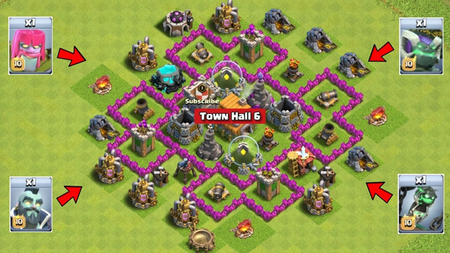 Max Town Hall 6 Vs Every Max Troops | Clash of Clans | Town Hall 6