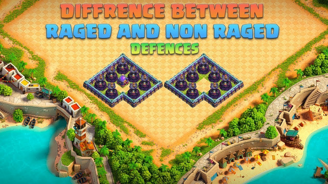 Diffrence Between Raged and Non Raged Defences | Clash of clans