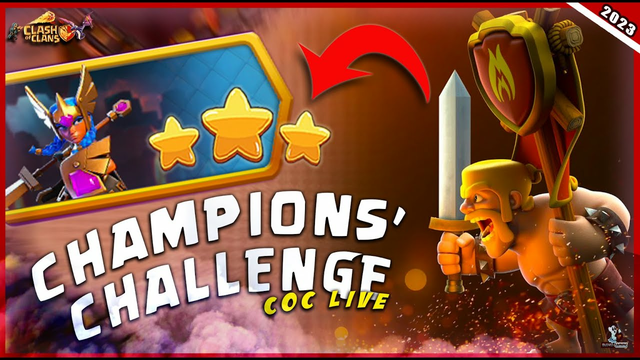 Easily 3 Star Champions' Champion Challenge (Clash of Clan) | COC Event Attack & New Goldpass skin !