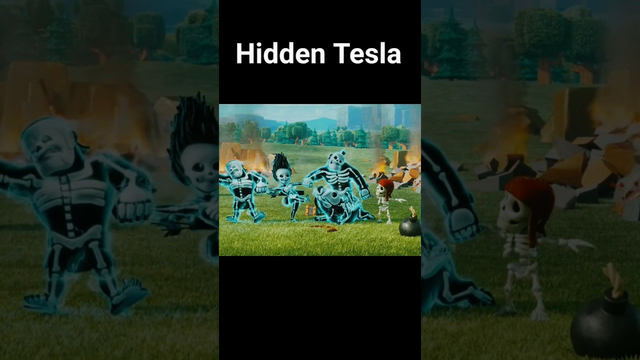 Hidden Tesla _ clash of clans #coc #shots  #gaming