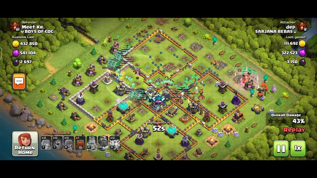 playing clash of clans