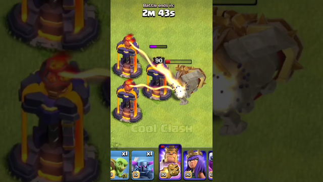 Inferno Tower vs Golem King - Clash of Clans #coc #cocshorts #clashofclans