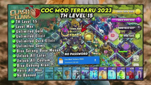 CLASH OF CLANS MOD MENU APK LATEST VERSION & MOD APK OF COC 2023 MEDIA FIRE ANDROID/IOS NO PW FAST