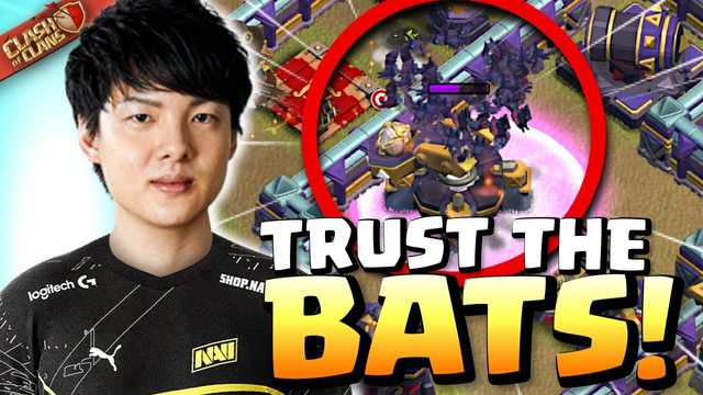 Stars RISKS WAR on this Crazy BAT BOMB hero dive LALO attack! Clash of Clans