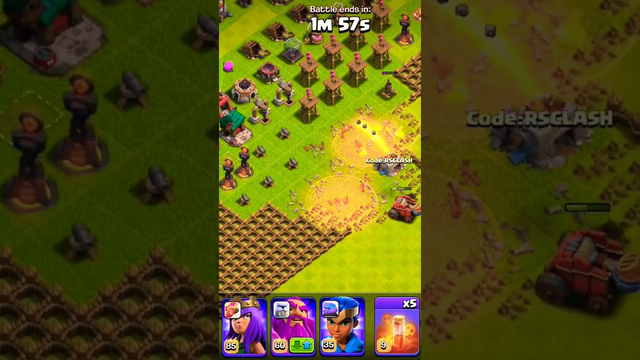 Flame Finger Vs Th15 Base in Clash Of Clans #shorts