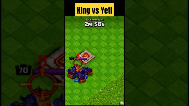 Barbarian King vs Yeti in Clash of clans/coc with Smruti #coc #clashofclans #shorts #youtubeshorts