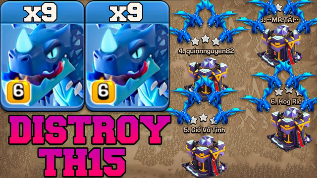 9 Electro Dragon Attack Th15 Guide !! Best Th15 Attack Strategy in Clash of Clans 2023