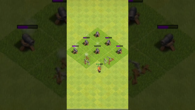 Super Wizard Vs Level 1 Cannon Base Formation Clash Of Clans #cocshots #coc #supertroops #viral