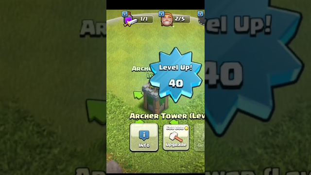 clash of clans / Archer tower level 01 to max level #shorts #clashofclans