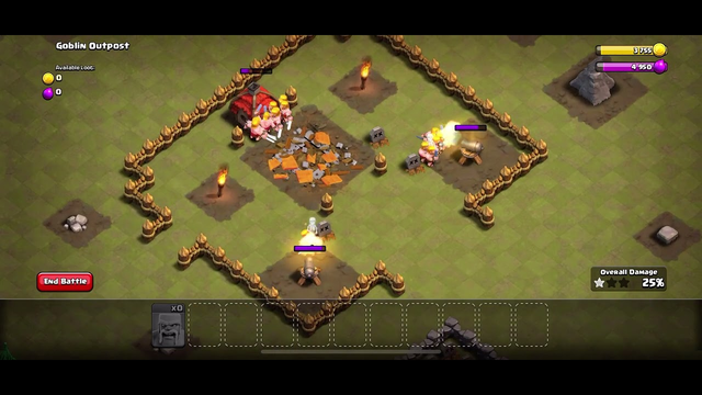 Clash of Clans: 12/11 gameplay (Goblin Outpost)