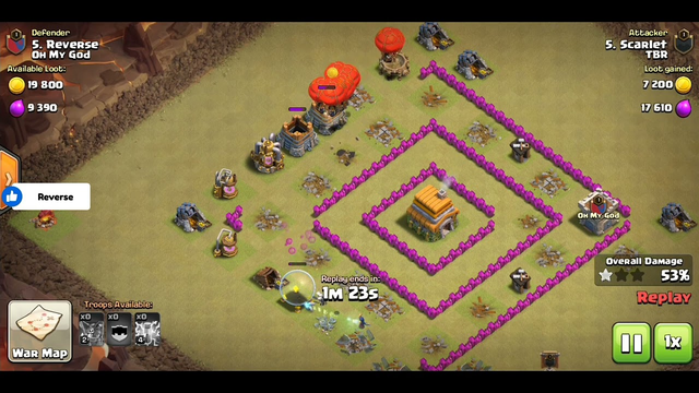 Clash Of Clans Th6 War Base | My base not defended against ballon in war attack | 3 star attack